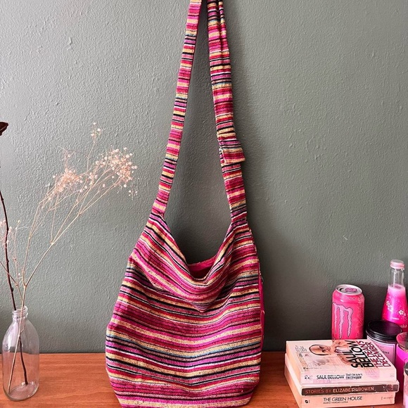 Pink and Multicolored Boho Bag - Picture 3 of 3